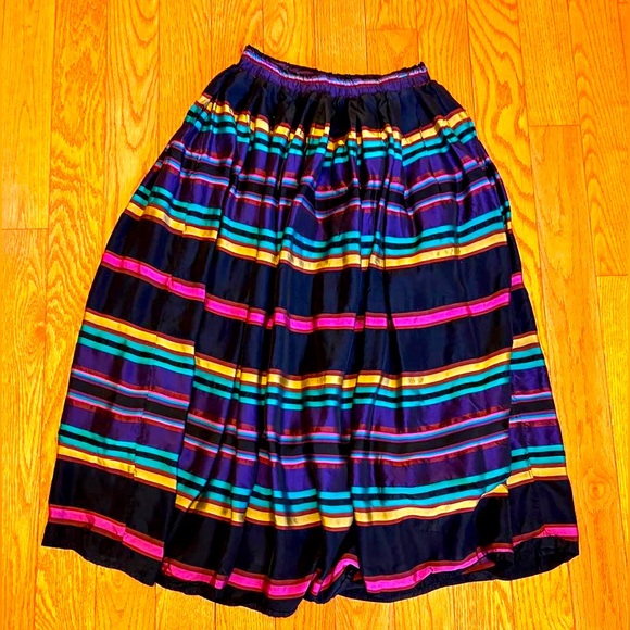 Vintage retro multicolour skirt - Picture 1 of 5